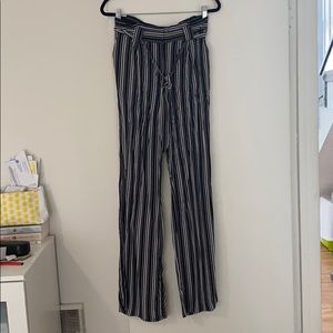 Wide leg striped  pants